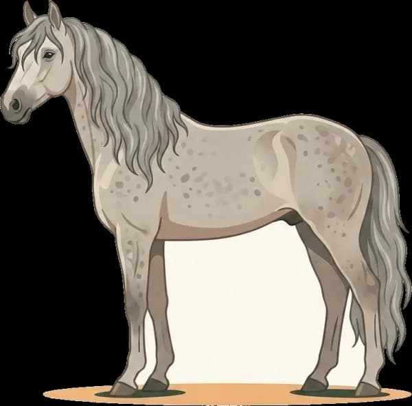 Illustration: Pferdefutter Andalusier: EMS
