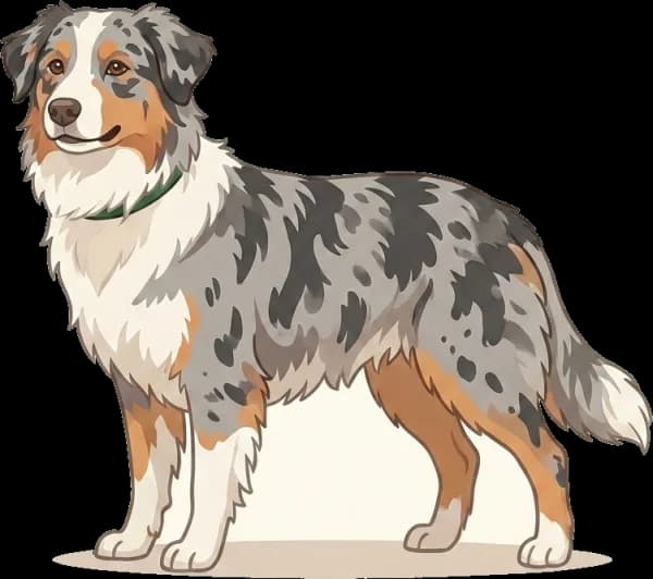 Illustration: Australian Shepherd Futter: Ausdauer