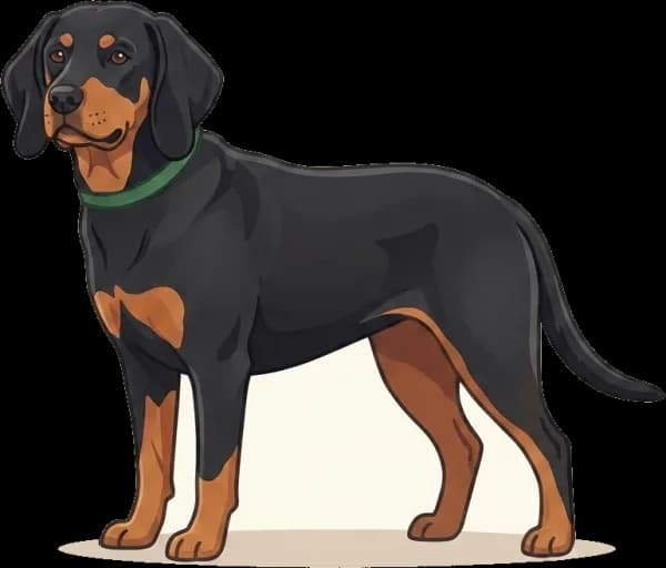 Illustration: Hundefutter Black and Tan Coonhound: Energie