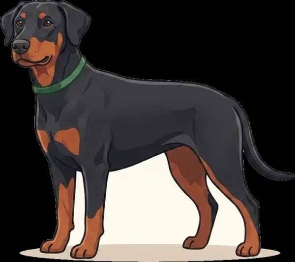 Illustration: Hundefutter Dobermann: Herzschutz