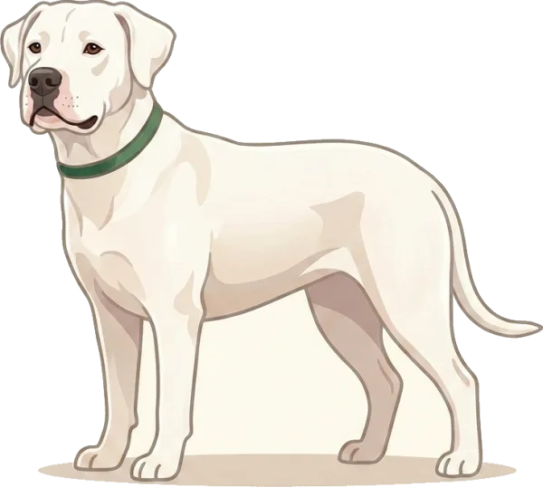 Illustration: Hundefutter Dogo Argentino: Skelett