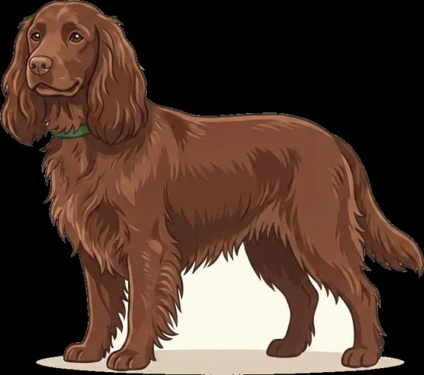Illustration: Hundefutter Field Spaniel: Welpenwachstum
