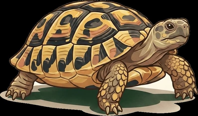 Illustration: Griechische Landschildkröte: Wildkräuter-Futter & Calcium