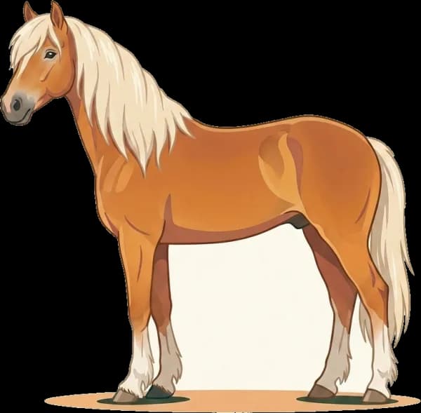 Illustration: Pferdefutter Haflinger: EMS