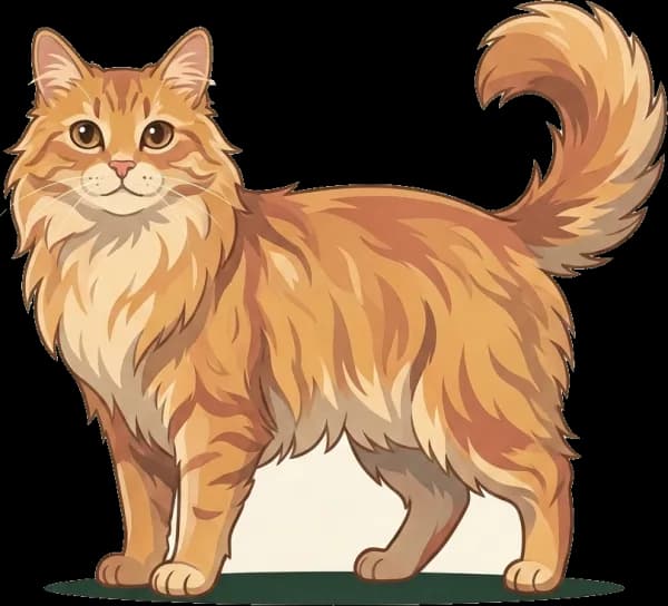 Illustration: Katzenfutter für Langhaar-Hauskatze: Haarballen