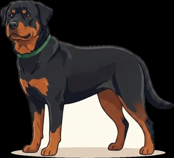 Illustration: Hundefutter Rottweiler: Wachstum · futter.de