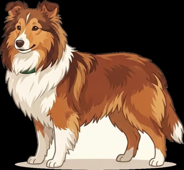 Illustration: Hundefutter Shetland Sheepdog: Gewicht