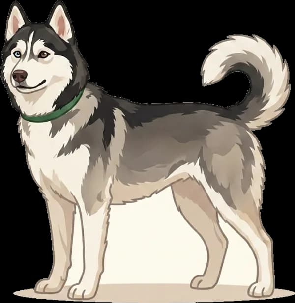 Illustration: Hundefutter Siberian Husky: Ausdauer · futter.de