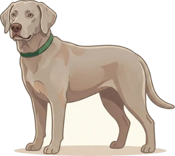 Illustration: Hundefutter Weimaraner: Ausdauer-Energie · futter.de