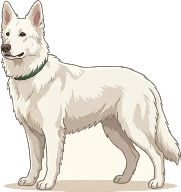 Illustration: Hundefutter Weißer Schweizer Schäferhund · futter.de
